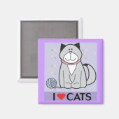 Ik hou van katten magneet (Voorkant / Achterkant)