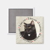 Ik hou van katten magneet (Voorkant / Achterkant)