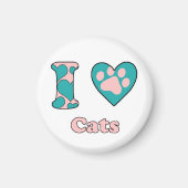 Ik hou van katten magneet (Voorkant)