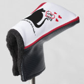 Ik hou van katten - mensen zijn te veel werk (V1) Golfheadcover (3/4 voorkant)