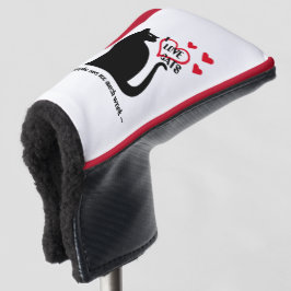 Ik hou van katten - mensen zijn te veel werk (V1) Golfheadcover