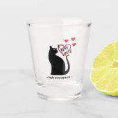 Ik hou van katten - mensen zijn te veel werk (V1) Shot Glas (Voorkant)