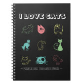Ik hou van katten - mensen zijn te veel werk (V5) Notitieboek (Voorkant)