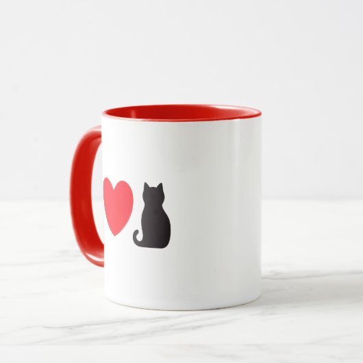 Ik hou van katten mok (Voorkant links)