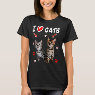 Ik Hou Van Katten Mop Kattentje Grappige Kat Tee K T-shirt