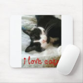 Ik hou van katten Mousepad Muismat (Met muis)