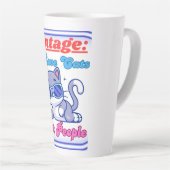 Ik hou van katten, niet van mensen latte mok (Rechterhoek)