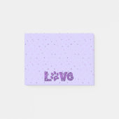 Ik hou van katten - paarse glitter - post-it® notes (Voorkant)