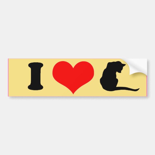 IK HOU VAN KATTEN -.png Bumpersticker (Voorkant)
