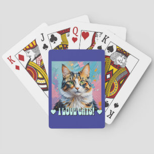 Ik hou van katten! pokerkaarten