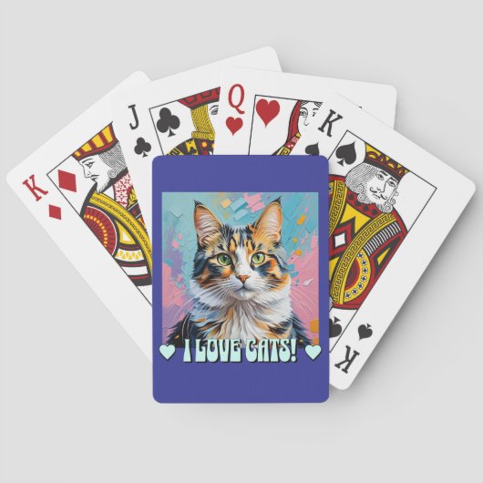 Ik hou van katten! pokerkaarten (Achterkant)