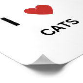 Ik hou van katten poster (Hoek)