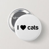 Ik hou van katten ronde button 5,7 cm (Voorkant /achterkant)