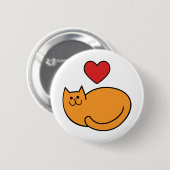 Ik hou van katten ronde button 5,7 cm (Voorkant /achterkant)