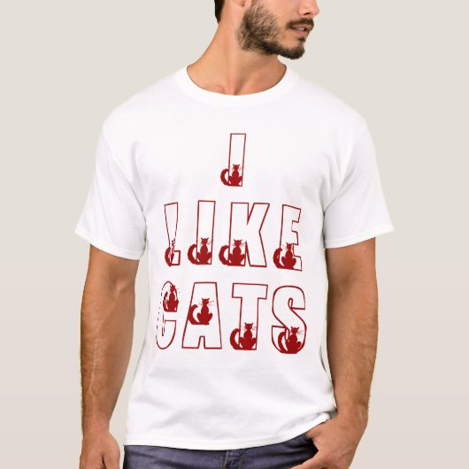 Ik hou van katten Shirt (Voorkant)