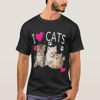 Ik hou van katten Shirt Kattenliefhebber Ik hou va