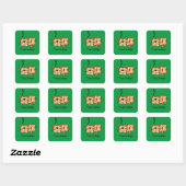 Ik Hou Van Katten Slaapjes, Vierkante Sticker (Vel)