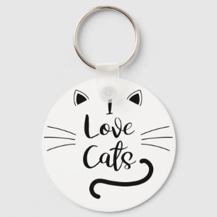 Ik hou van katten sleutelhanger