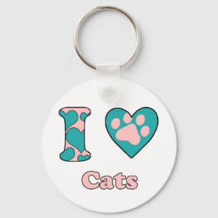 Ik hou van katten sleutelhanger