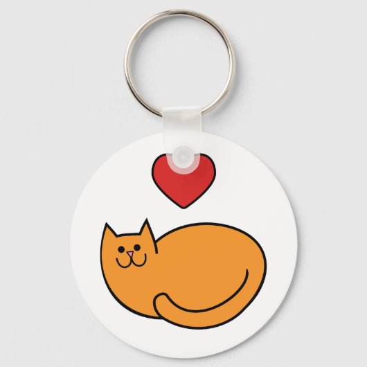 Ik hou van katten sleutelhanger (Voorkant)