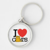 Ik hou van katten sleutelhanger (Voorkant)