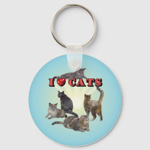 Ik hou van katten sleutelhanger