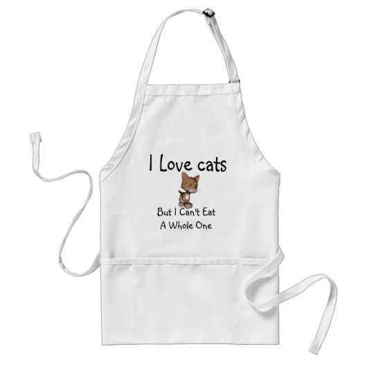 Ik hou van katten standaard schort (Voorkant)