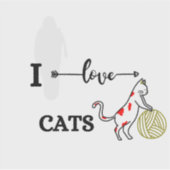Ik hou van katten sticker (Voorkant)
