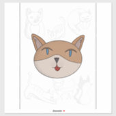 Ik hou van katten sticker (Vel)