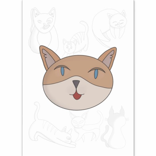 Ik hou van katten sticker (Voorkant)