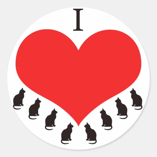 Ik hou van katten Stickers (Voorkant)
