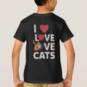 Ik hou van katten t-shirt (Achterkant)