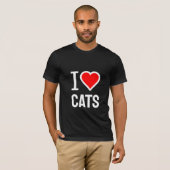 Ik hou van katten T-Shirt (Voorkant volledig)