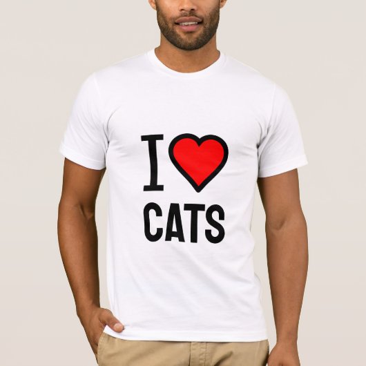 Ik hou van katten T-Shirt (Voorkant)