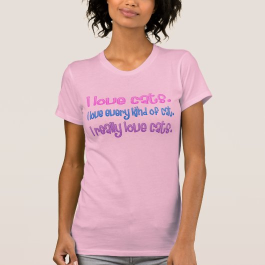 Ik hou van katten. t-shirt (Voorkant)