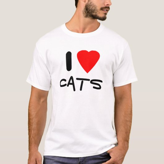 Ik hou van katten t-shirt (Voorkant)