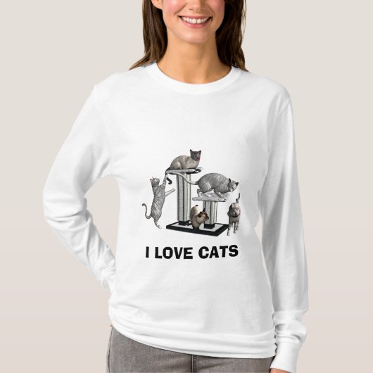 IK HOU VAN KATTEN T-shirt (Voorkant)