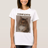 Ik hou van katten! T-shirt (Voorkant)