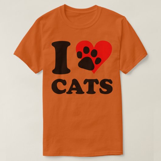Ik hou van katten t-shirt (Design voorkant)