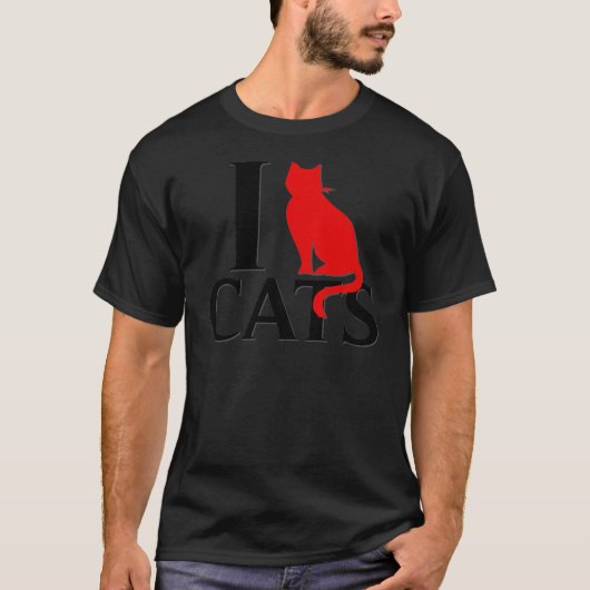 Ik hou van katten t-shirt (Voorkant)