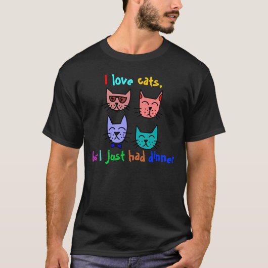Ik hou van katten t-shirt (Voorkant)