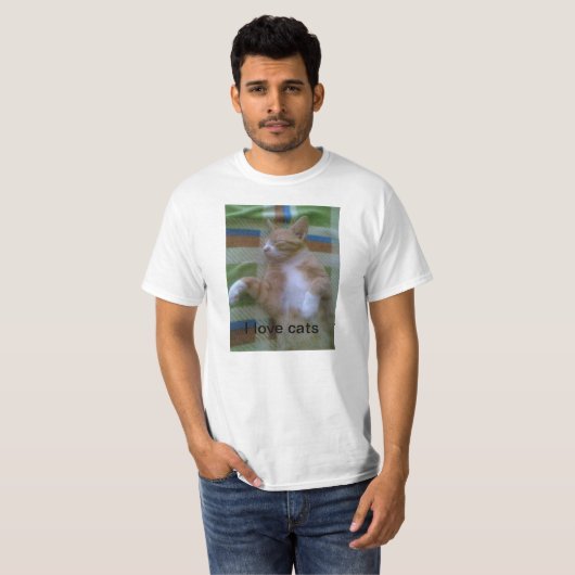 Ik hou van katten t-shirt (Voorkant volledig)