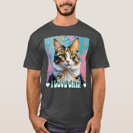 Ik hou van katten! t-shirt