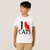Ik hou van katten t-shirt (Voorkant volledig)
