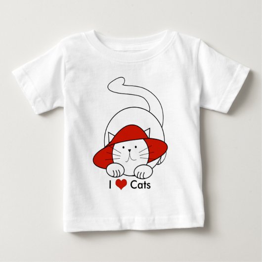 Ik hou van katten T-shirt (Voorkant)