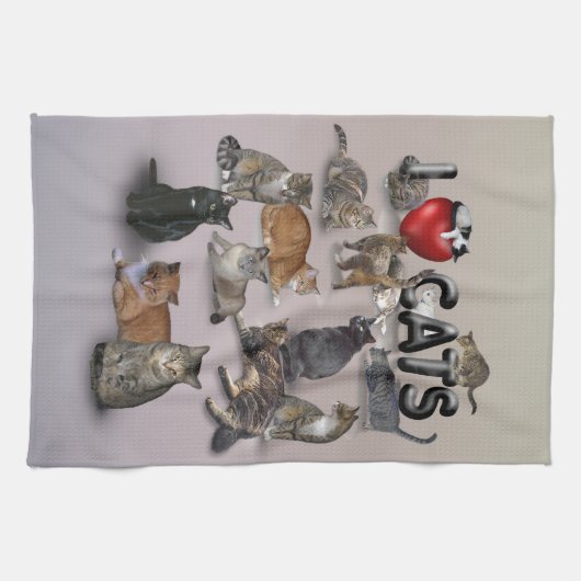 Ik hou van katten theedoek (Horizontaal)