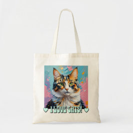Ik hou van katten! tote bag