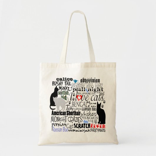 Ik hou van katten tote bag (Voorkant)