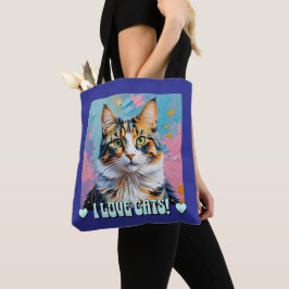 Ik hou van katten! tote bag