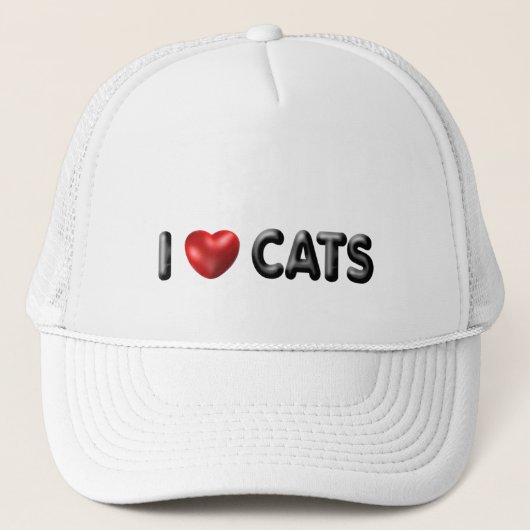 Ik hou van katten trucker pet (Voorkant)